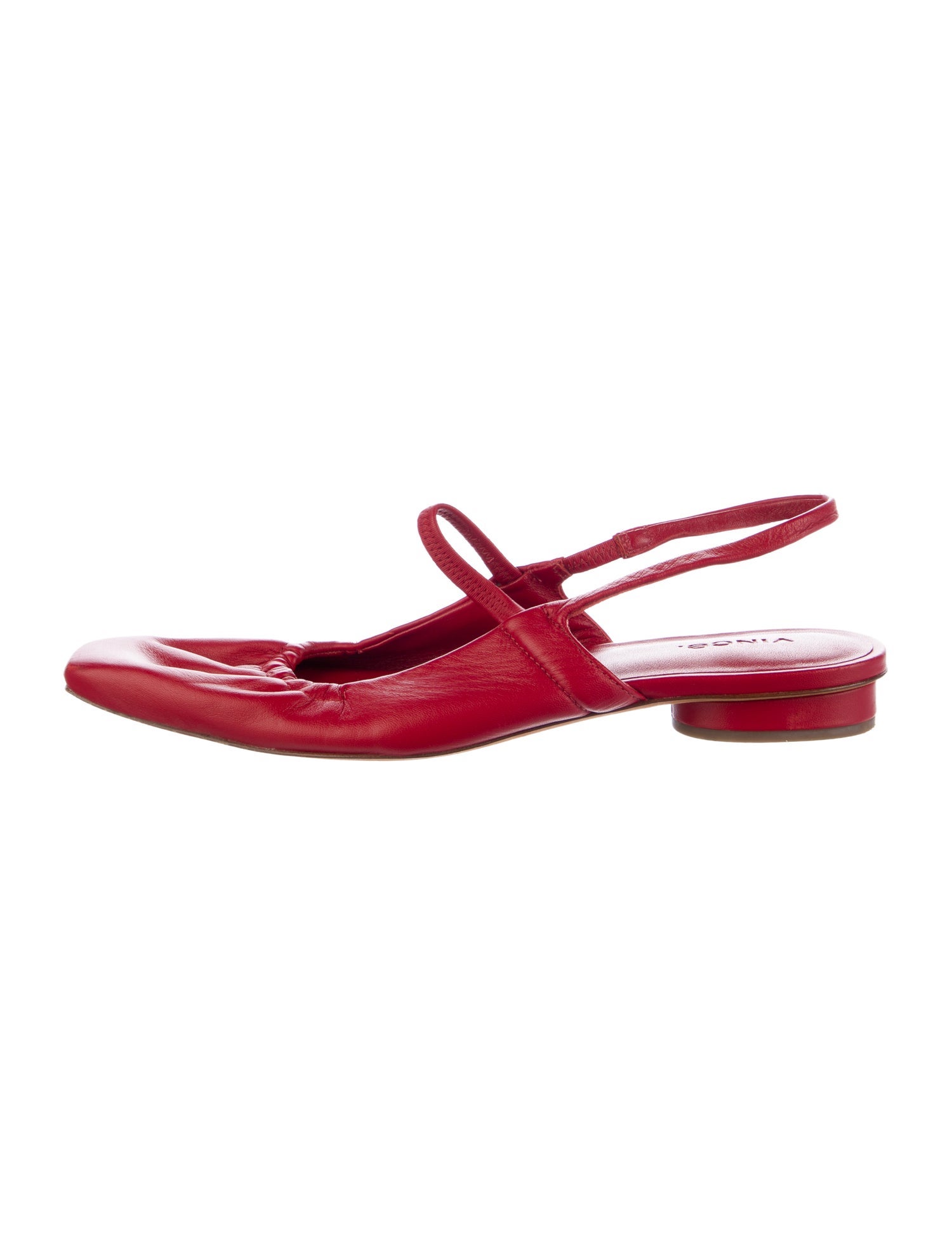 Vince Leather Slingback Flats