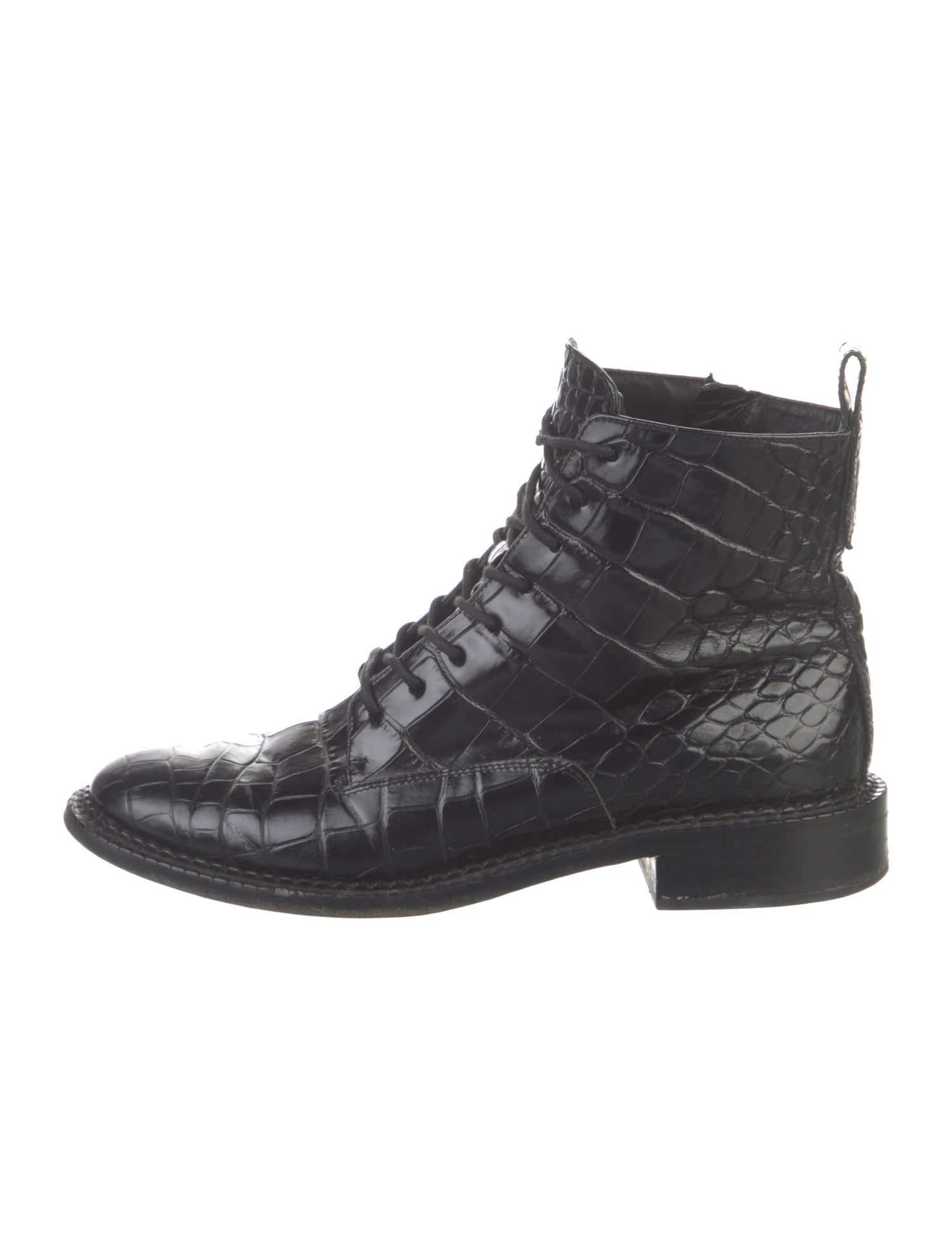 Vince Leather Combat Boots