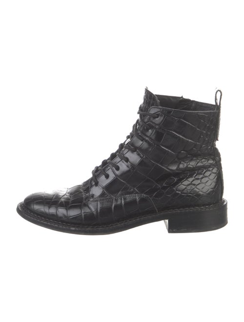 Vince Leather Combat Boots