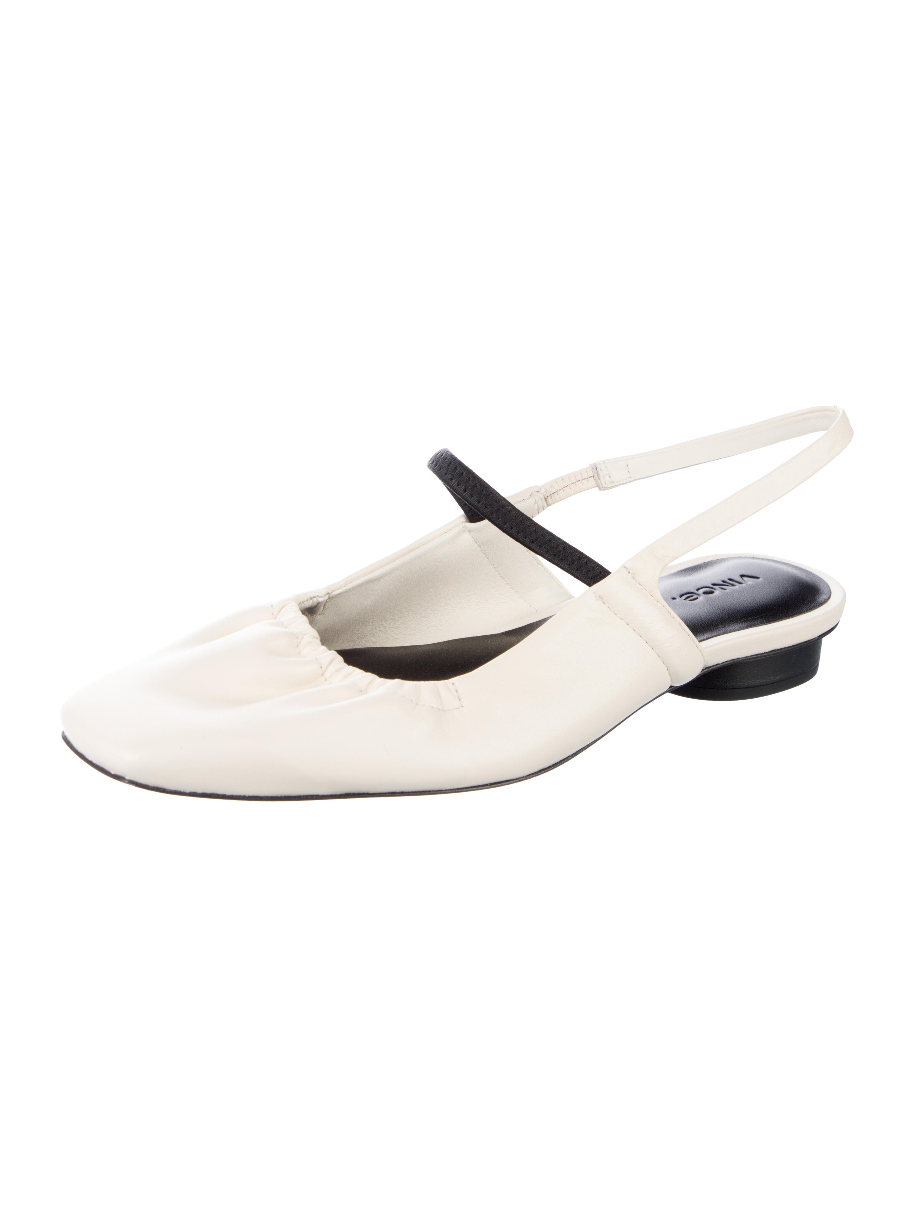 Vince Leather Slingback Flats