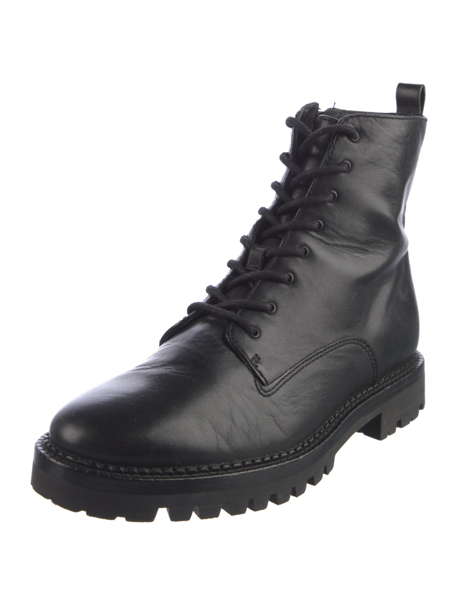 Vince Leather Combat Boots