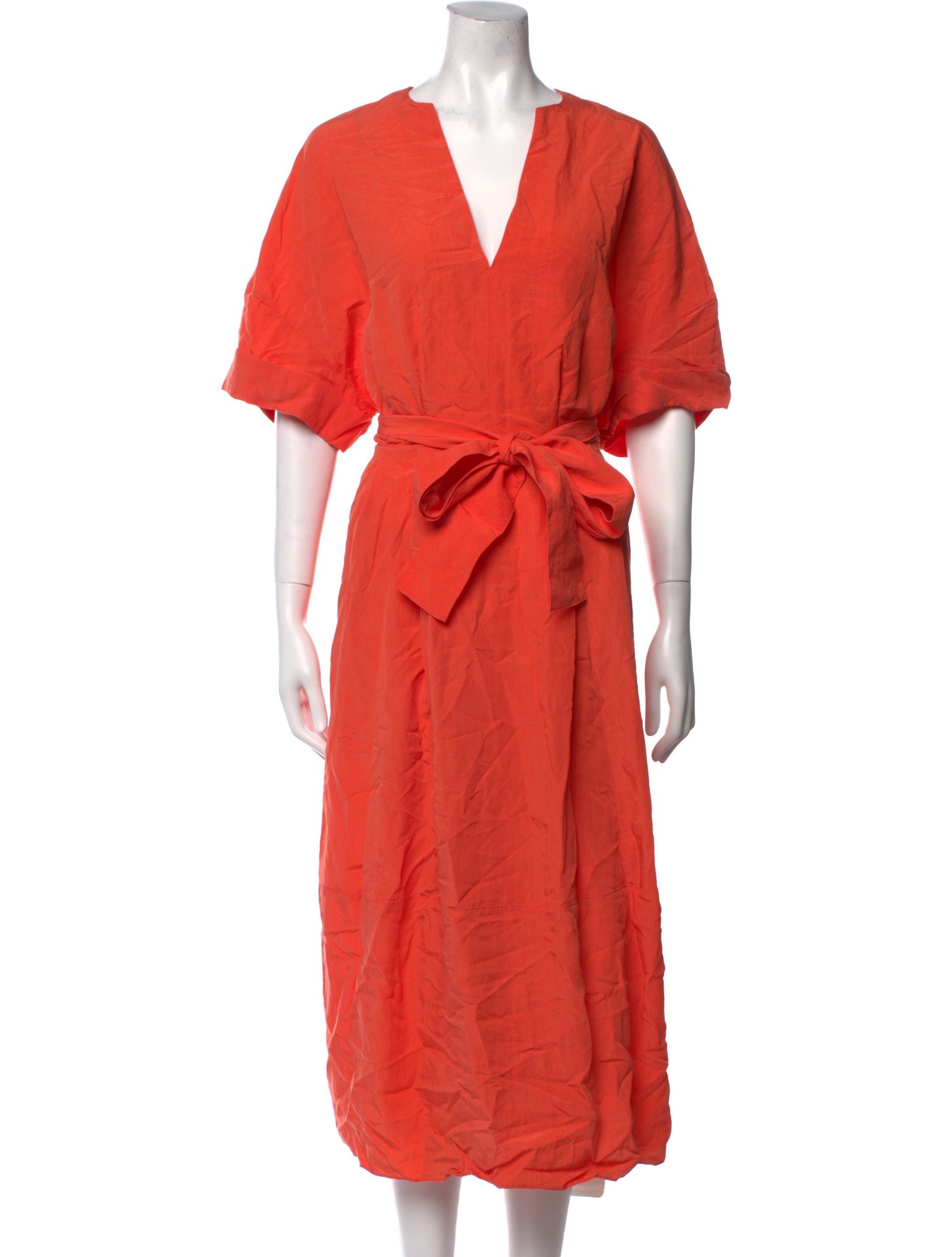 Vince V-Neck Midi Length Dress