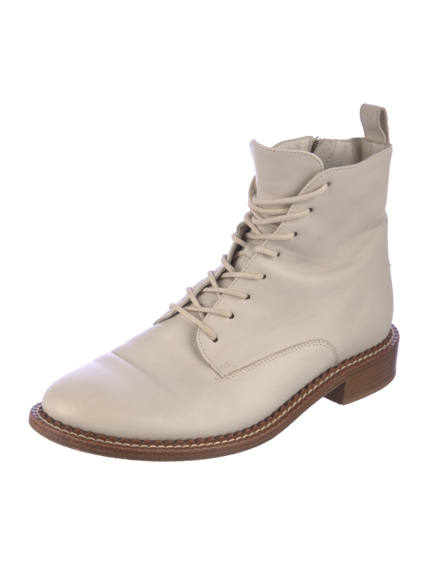 Vince Leather Lace-Up Boots