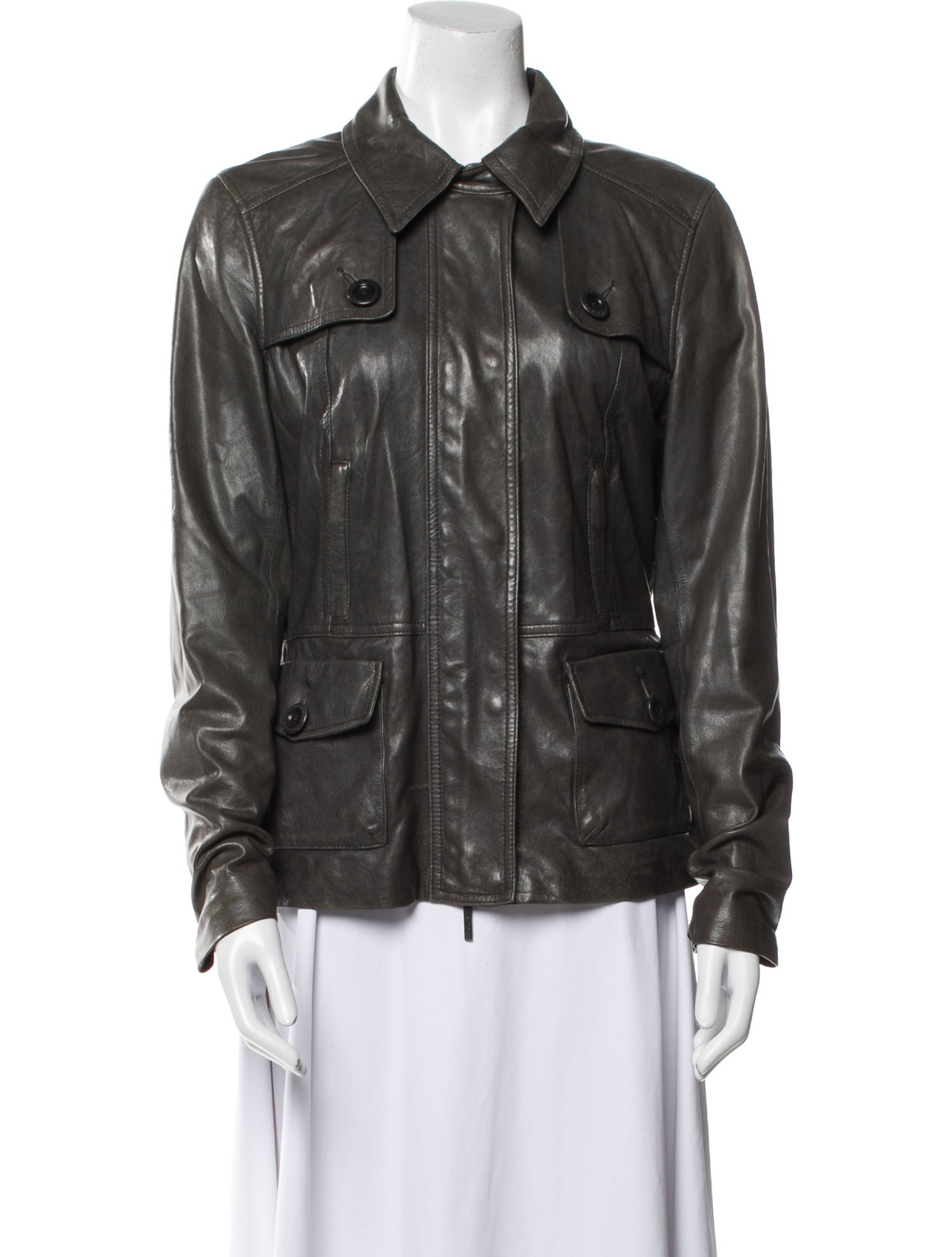 Vince Leather Utility Jacket
