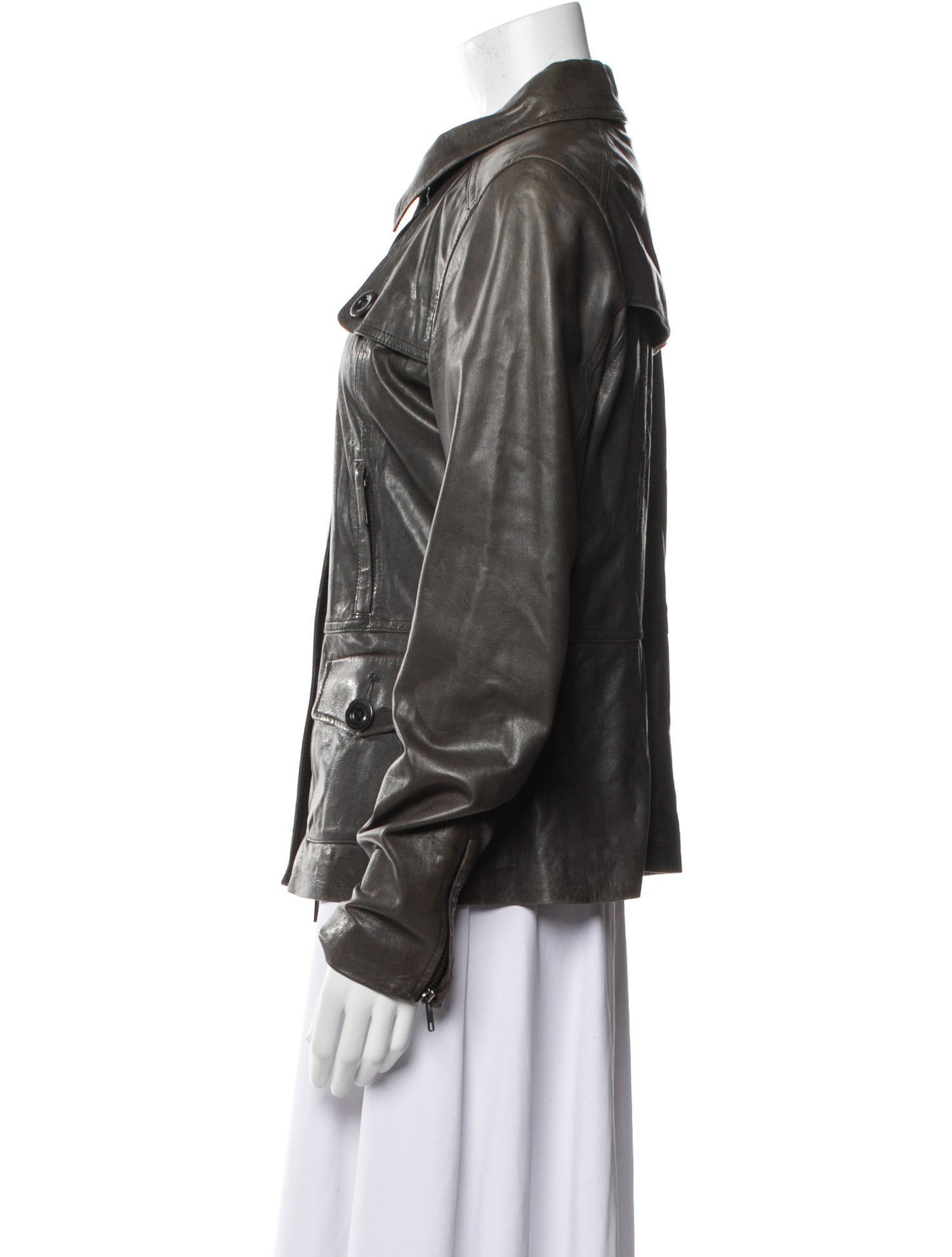 Vince Leather Utility Jacket