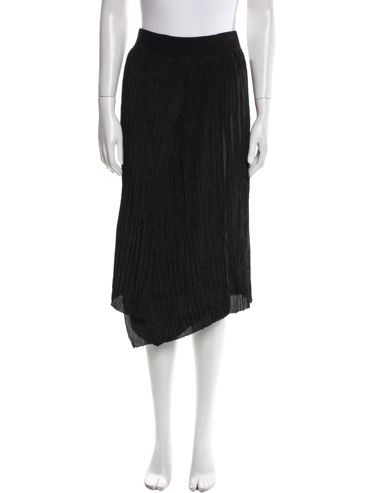 Vince Pleated Accents Knee-Length Skirt