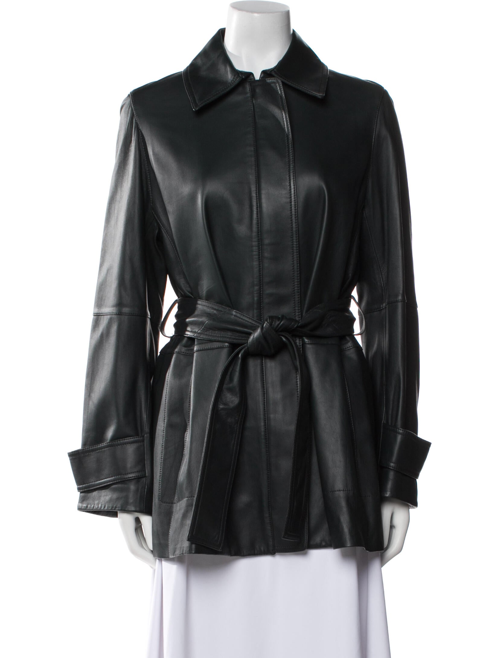 Vince Leather Trench Coat