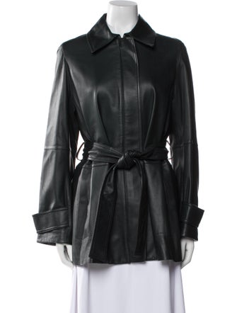 Vince Leather Trench Coat