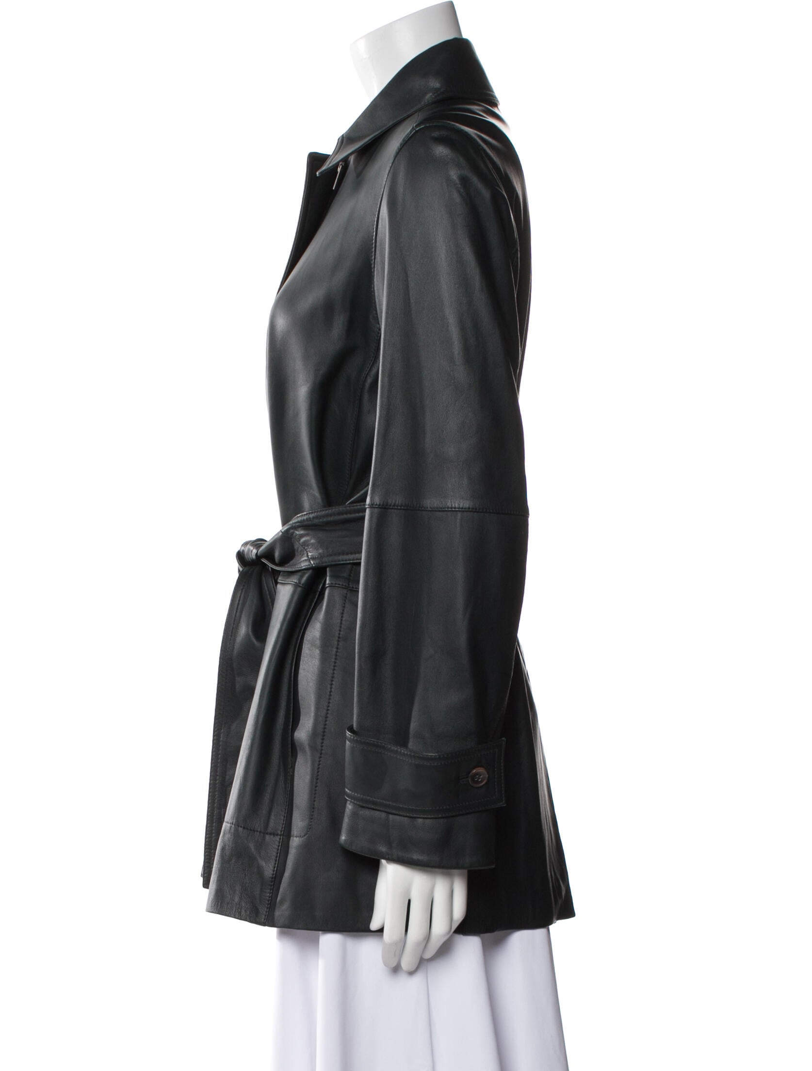 Vince Leather Trench Coat