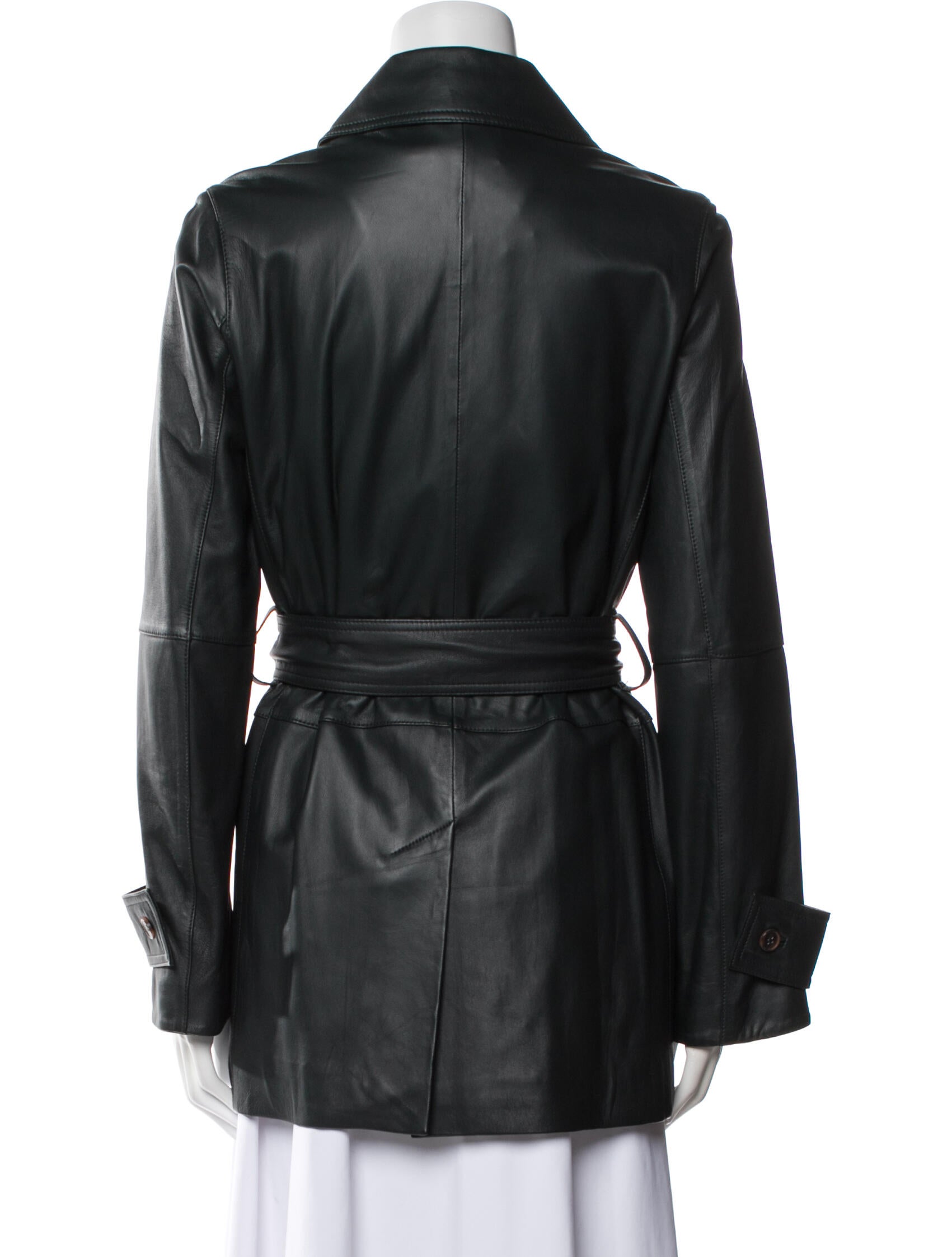 Vince Leather Trench Coat