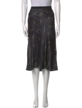 Vince Silk Midi Length Skirt