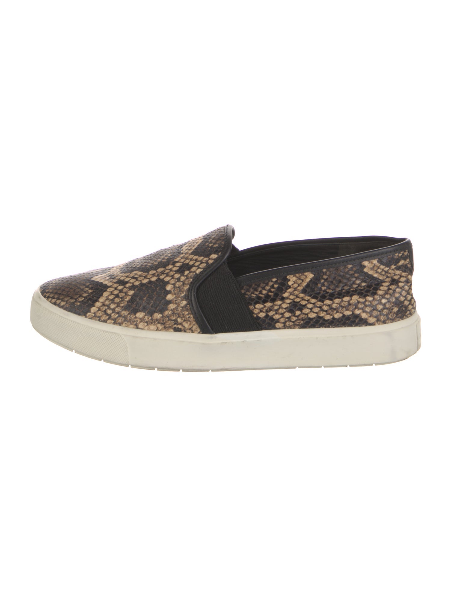 Vince Leather Animal Print Sneakers