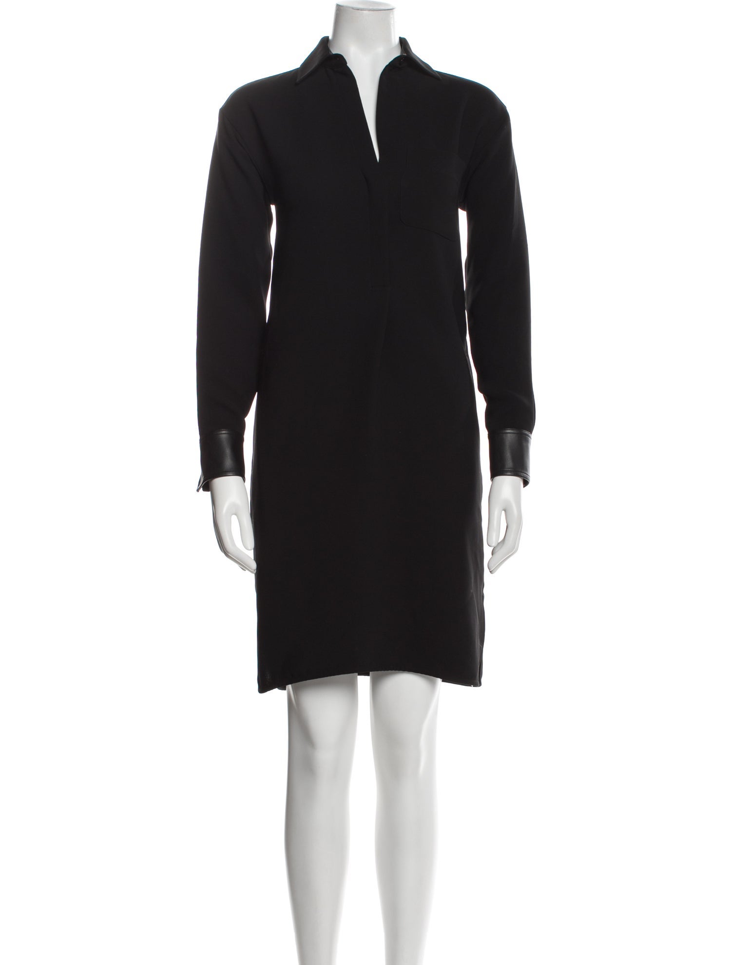 Vince V-Neck Knee-Length Dress