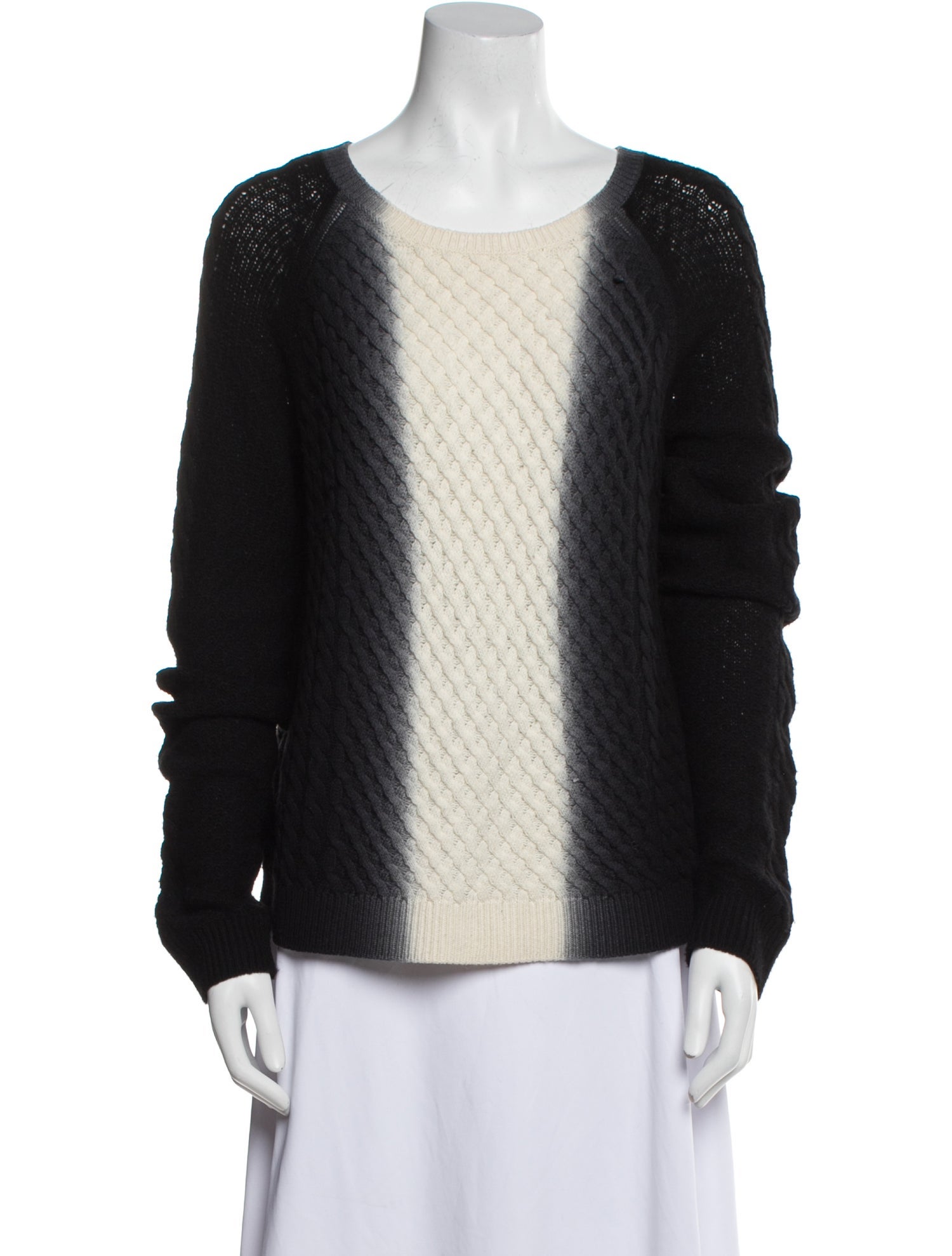 Vince Wool Colorblock Pattern Sweater