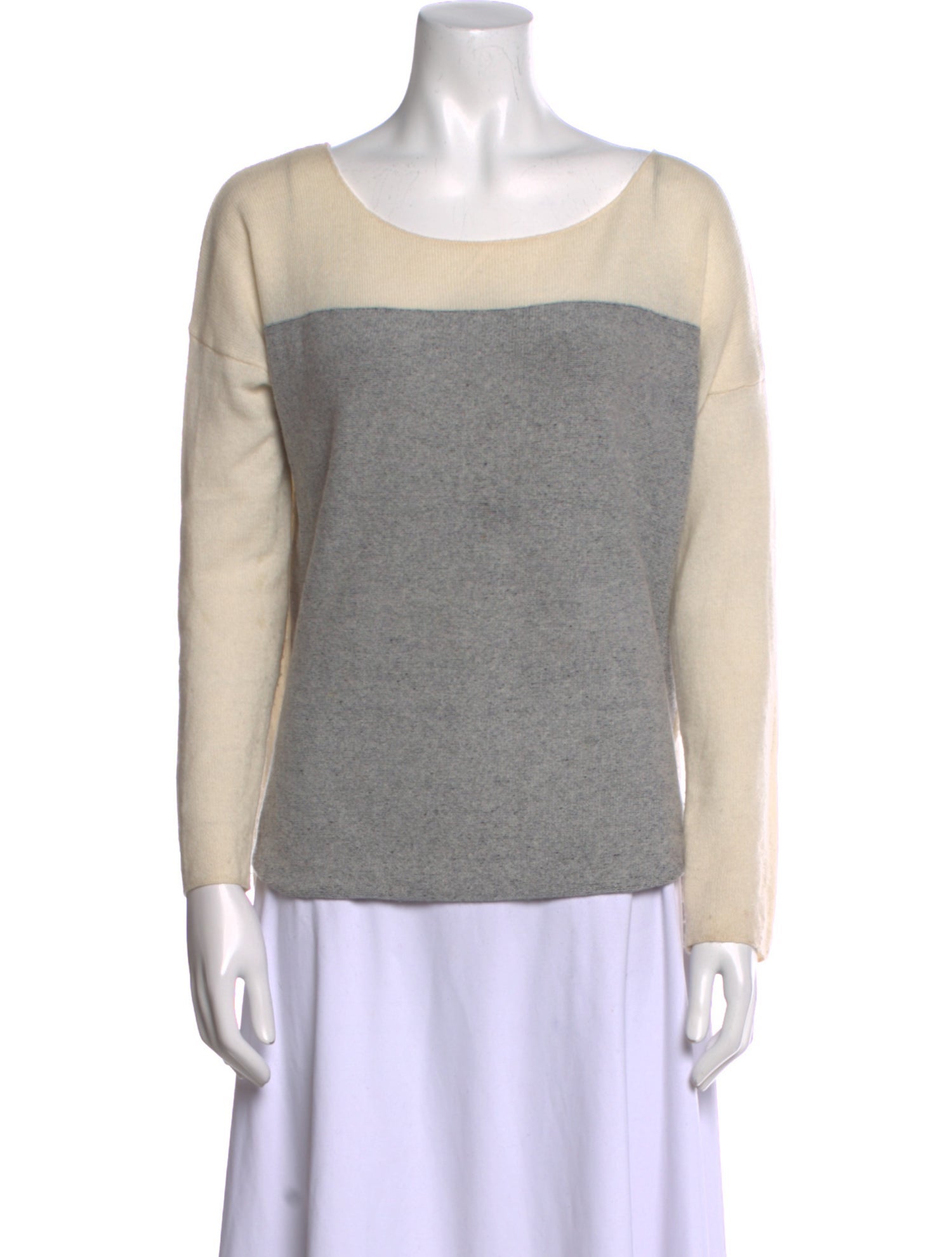 Vince Cashmere Colorblock Pattern Sweater