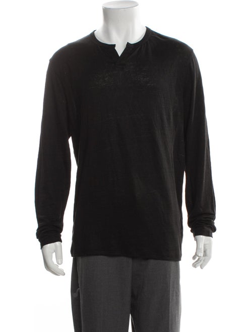 Vince Linen Graphic Print Overcoat