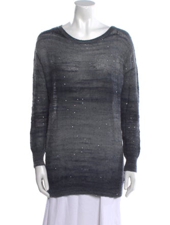 Vince Printed Scoop Neck Sweater