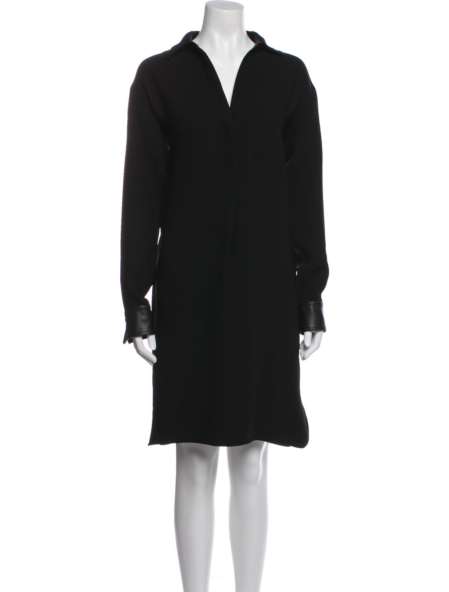 Vince V-Neck Knee-Length Dress