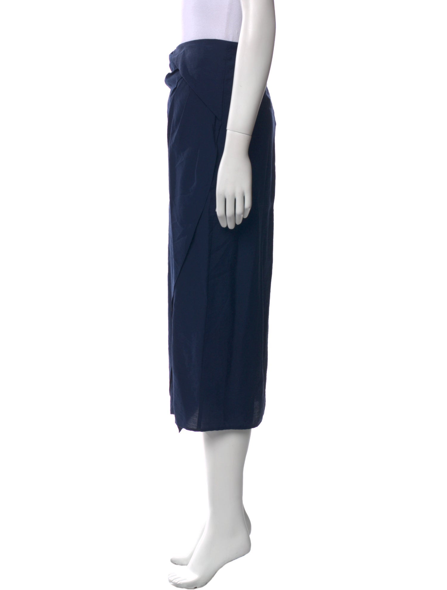 Vince Pleated Accents Midi Length Skirt