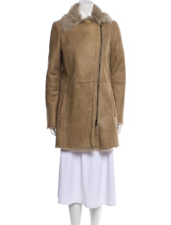 Vince Leather Fur Coat