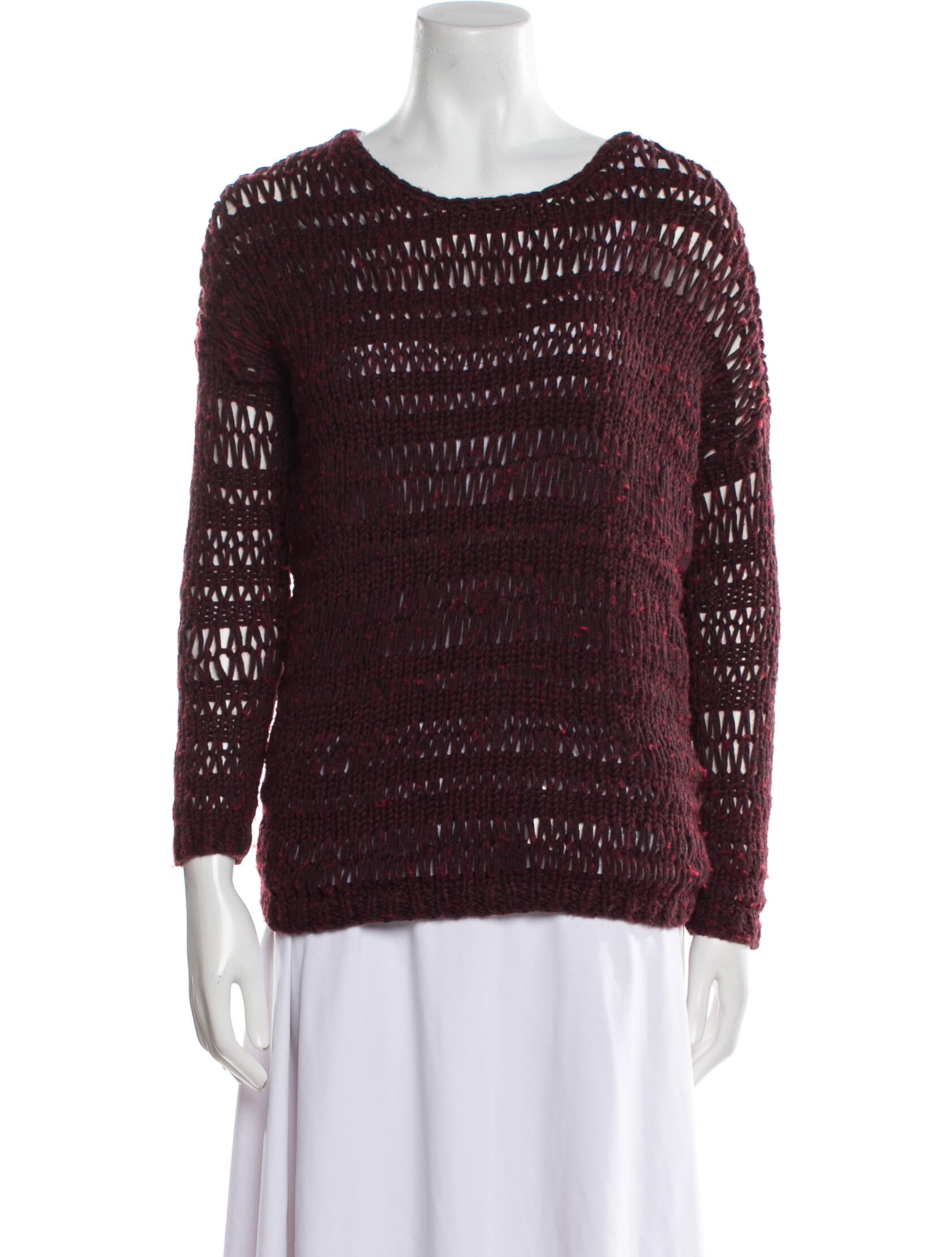 Vince Patterned Scoop Neck Sweater
