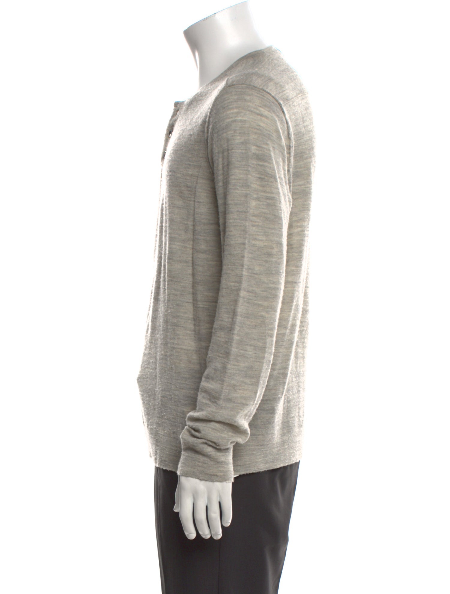 Vince Wool Crew Neck Polo Sweater