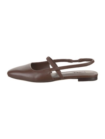 Vince Leather Slingback Flats