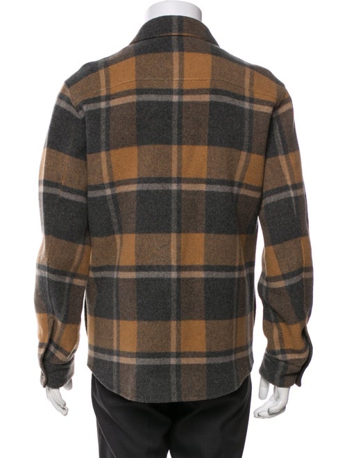 Vince Plaid Print Trucker Jacket