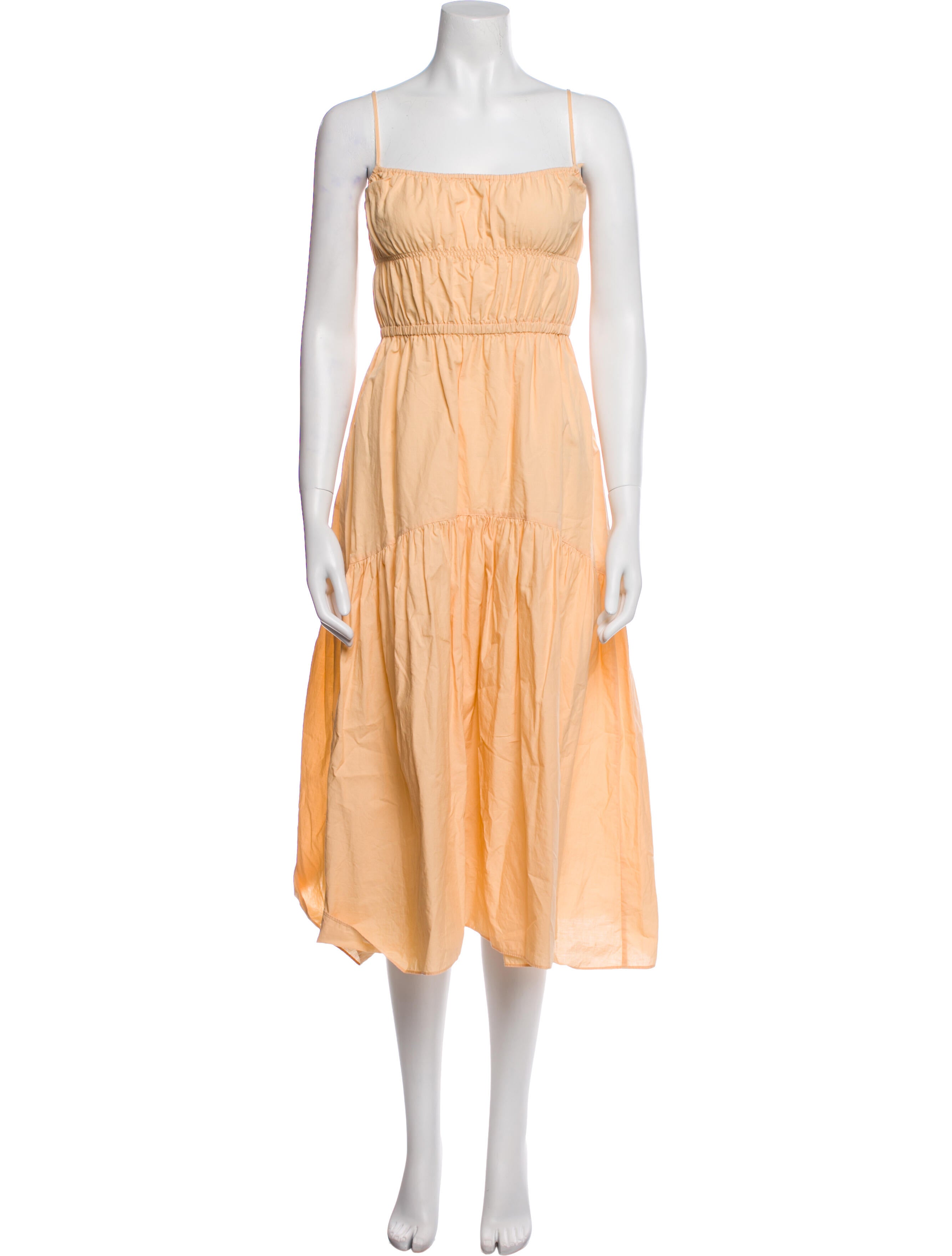 Vince Square Neckline Midi Length Dress