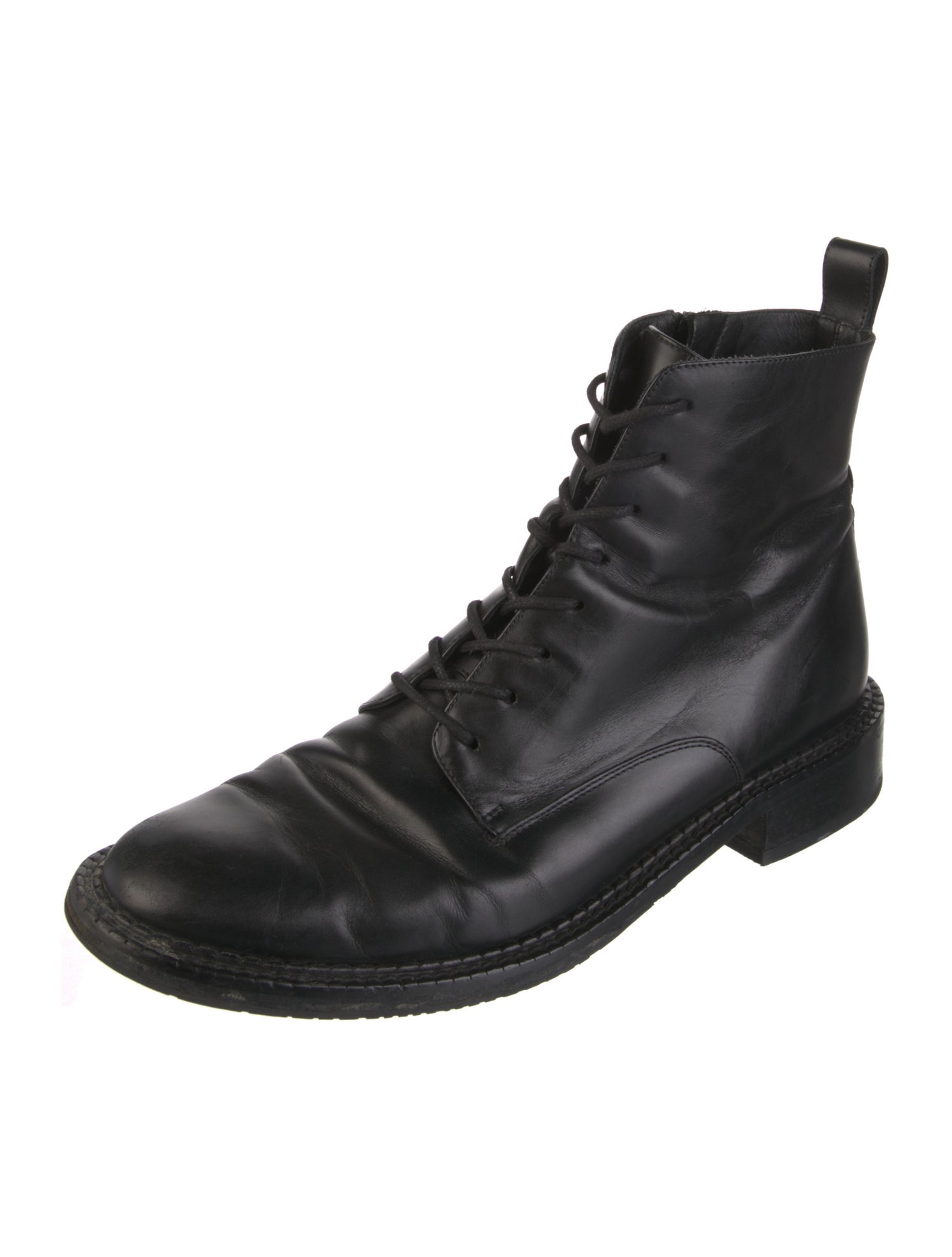 Vince Leather Combat Boots