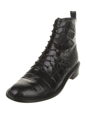 Vince Leather Combat Boots