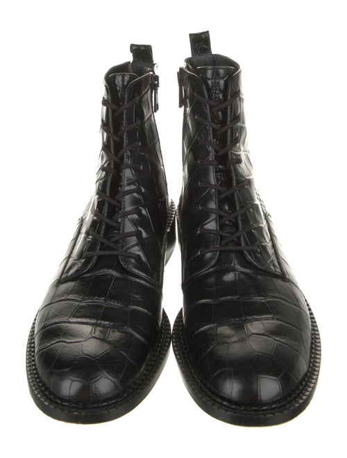 Vince Leather Combat Boots
