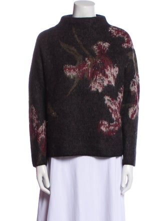 Vince Printed Mock Neck Sweater