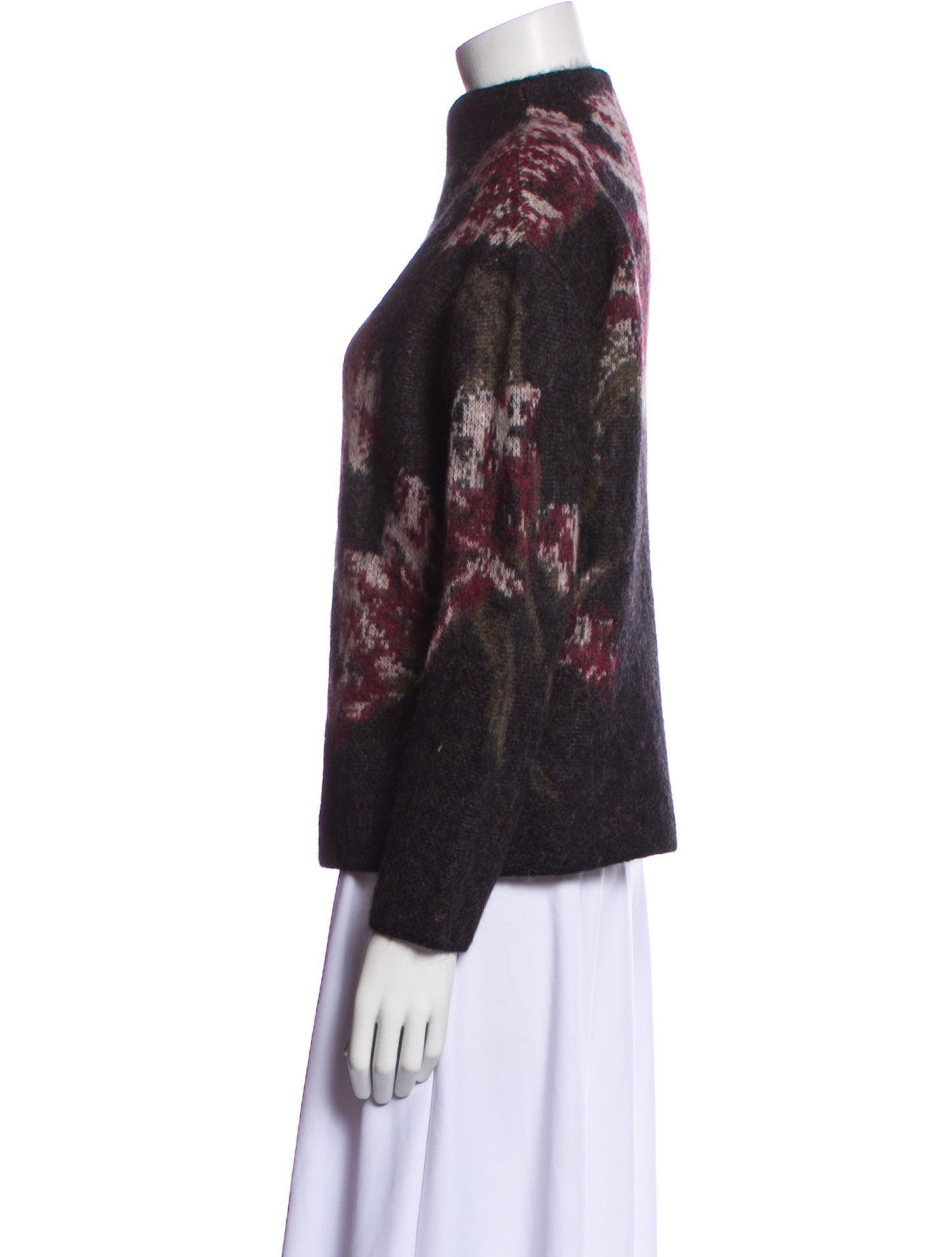 Vince Printed Mock Neck Sweater