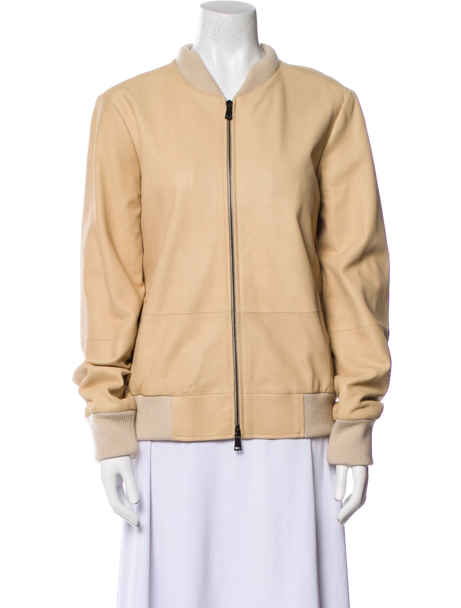 Vince Leather Bomber Jacket