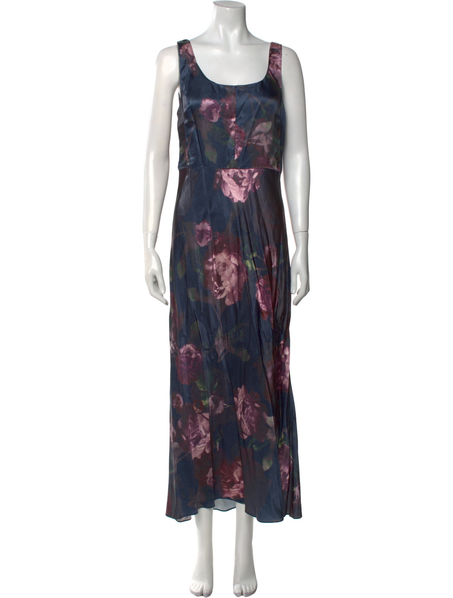 Vince Floral Print Long Dress