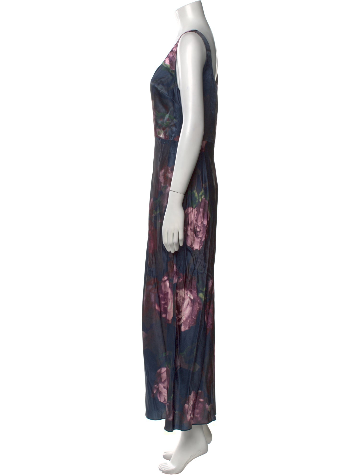 Vince Floral Print Long Dress