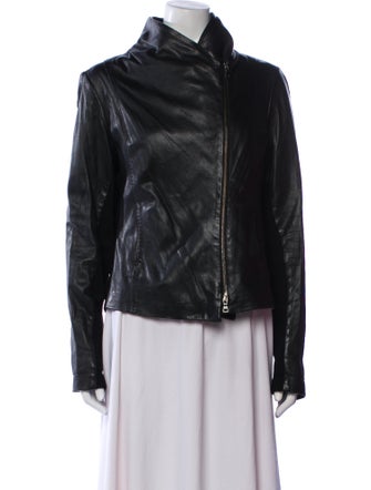 Vince Lamb Leather Biker Jacket
