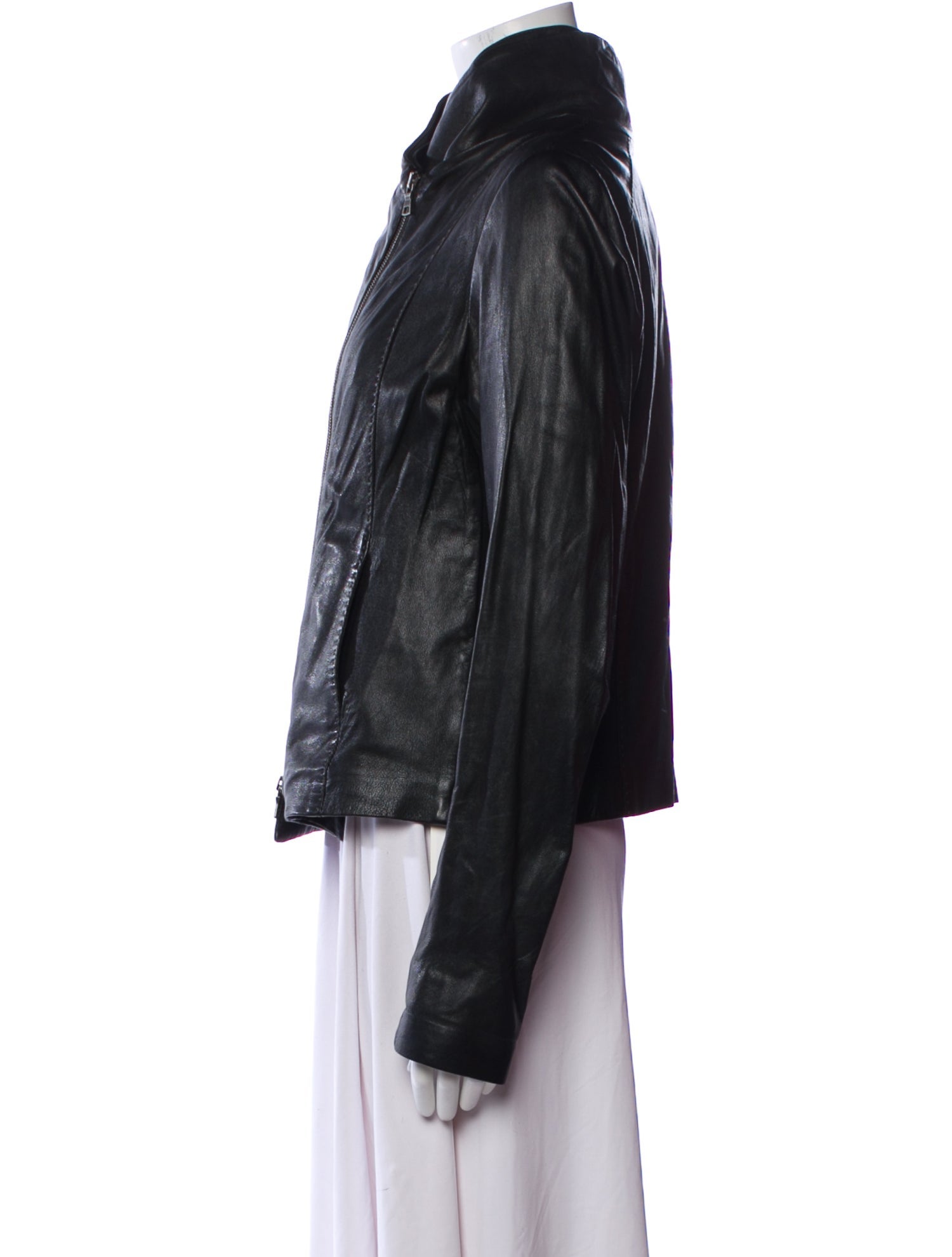 Vince Lamb Leather Biker Jacket