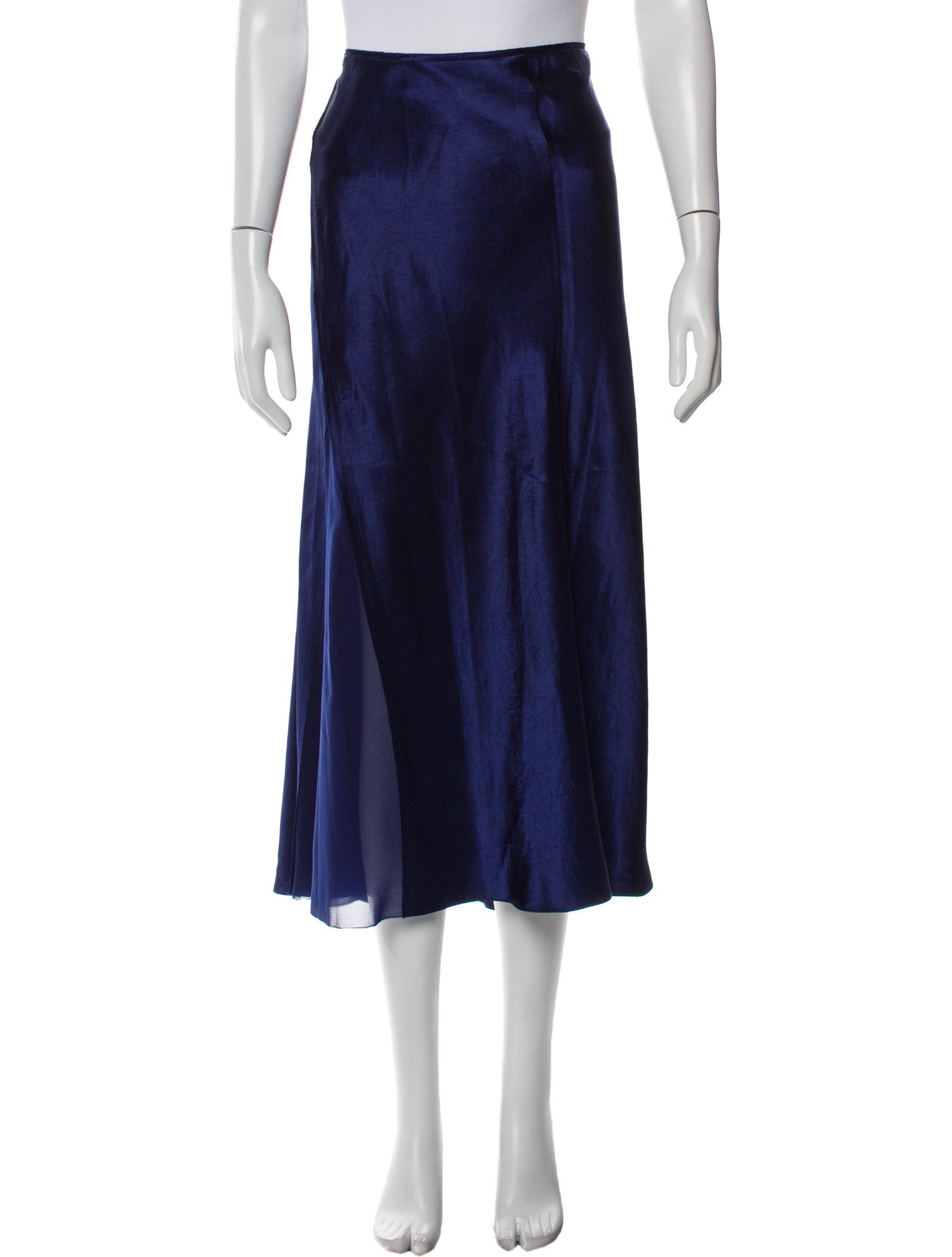 Vince Pleated Accents Midi Length Skirt