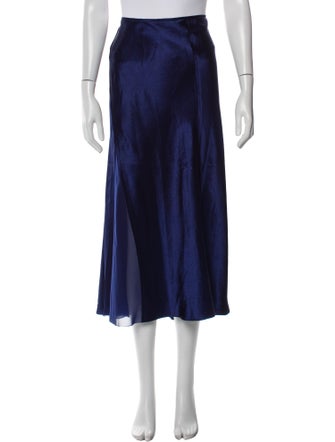 Vince Pleated Accents Midi Length Skirt