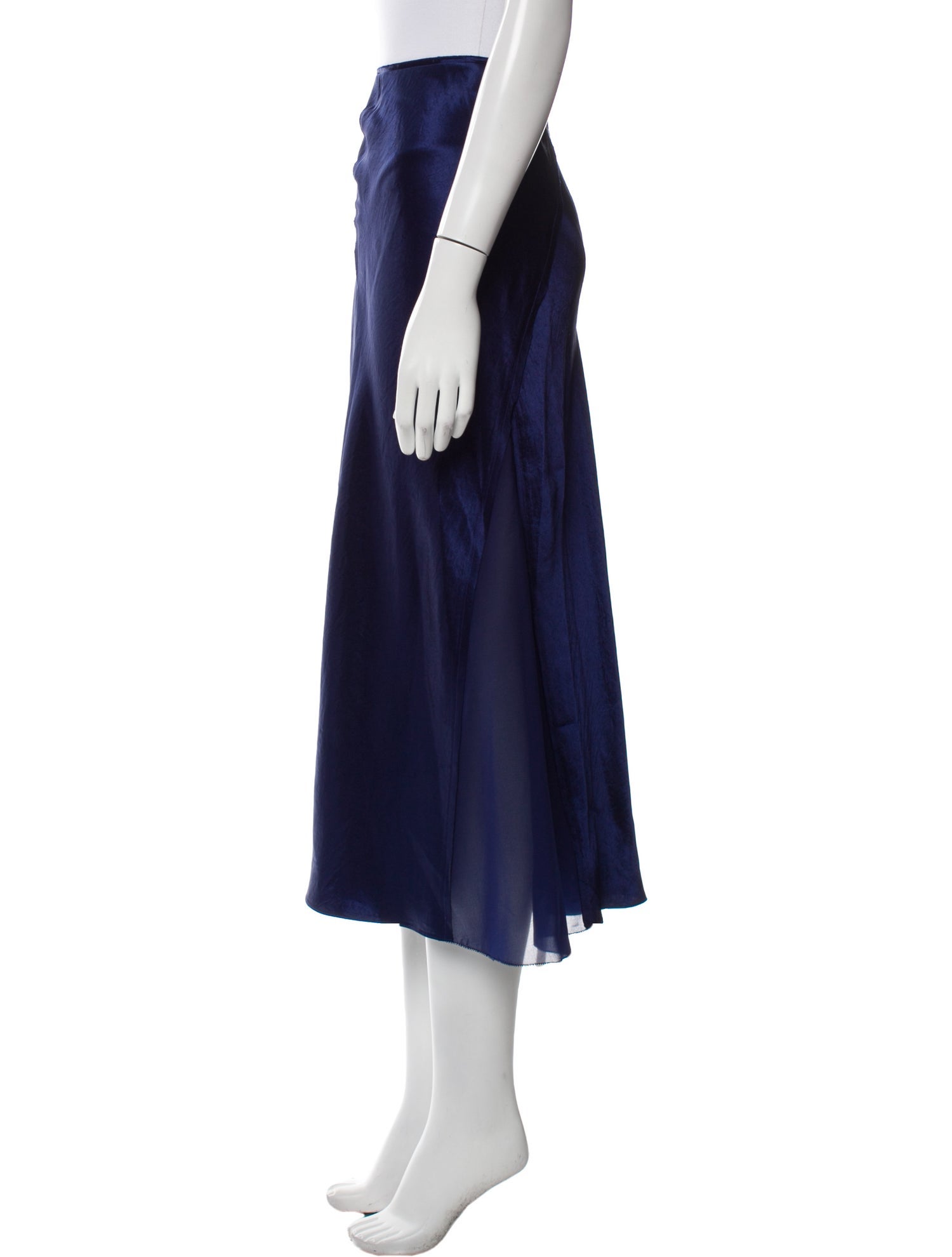 Vince Pleated Accents Midi Length Skirt