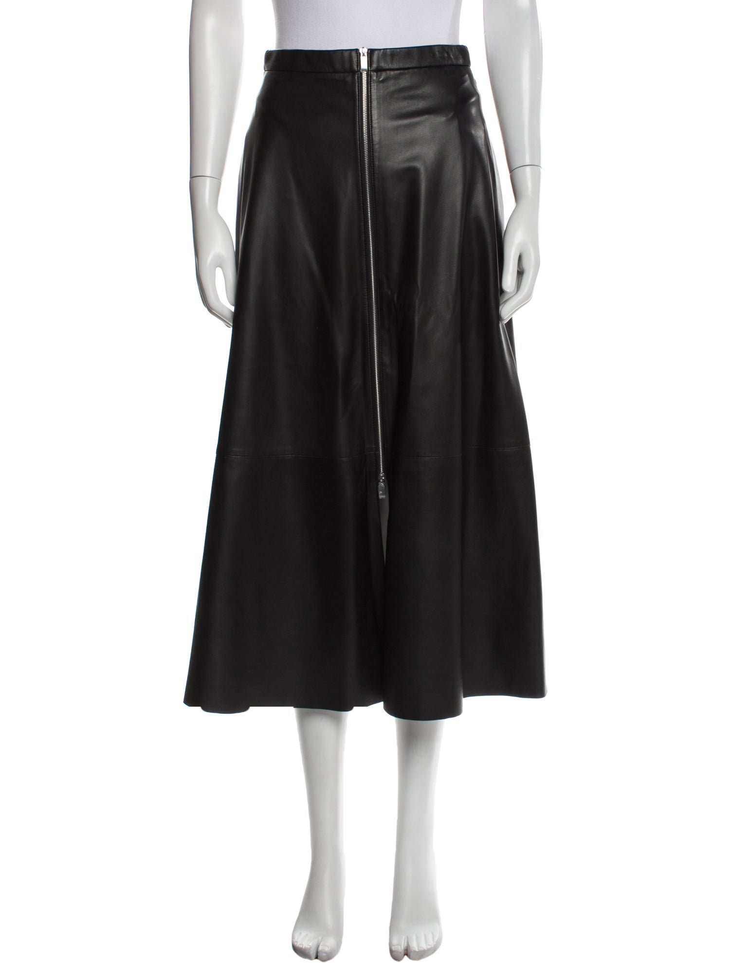 Vince Pleated Accents Midi Length Skirt