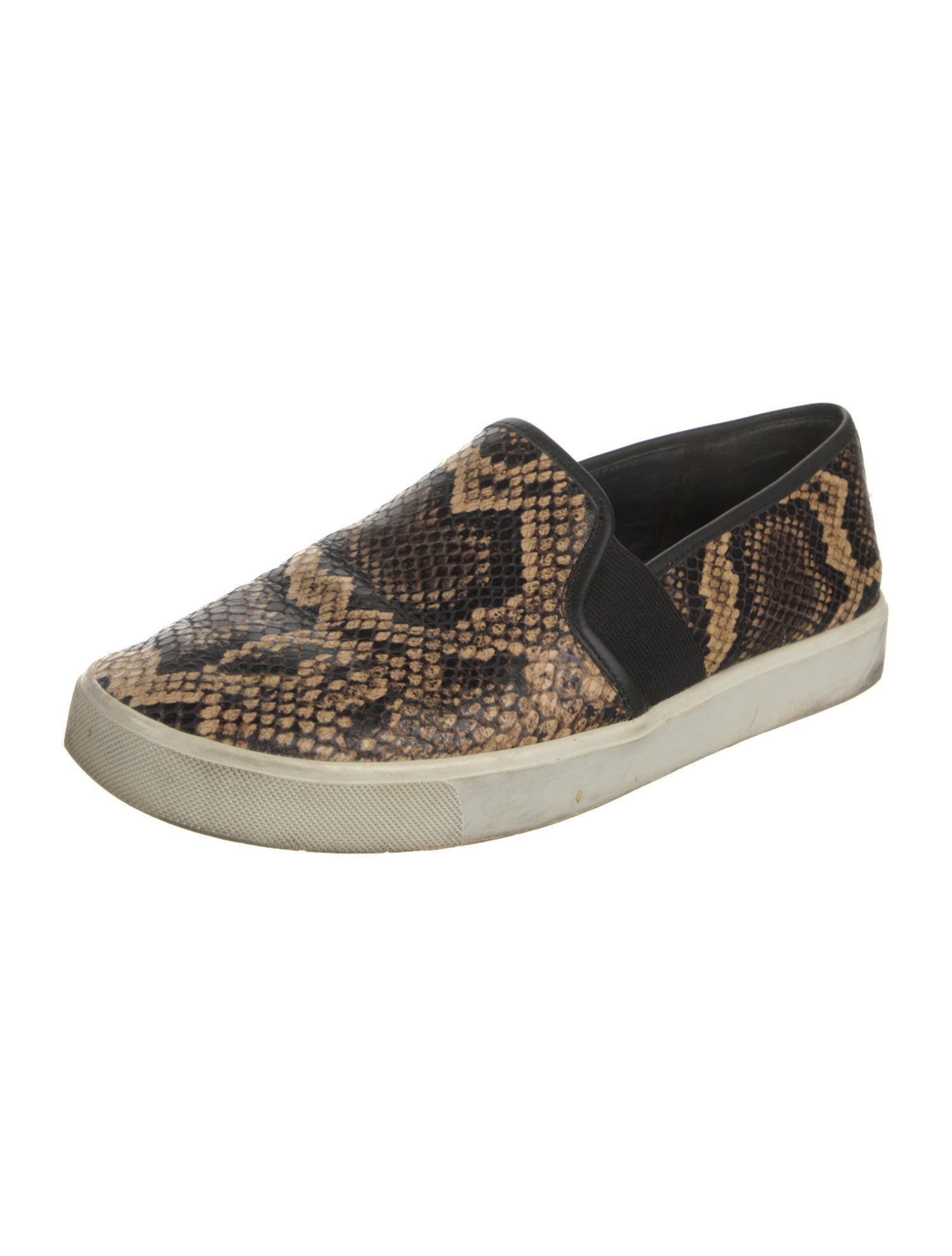 Vince Leather Animal Print Flats