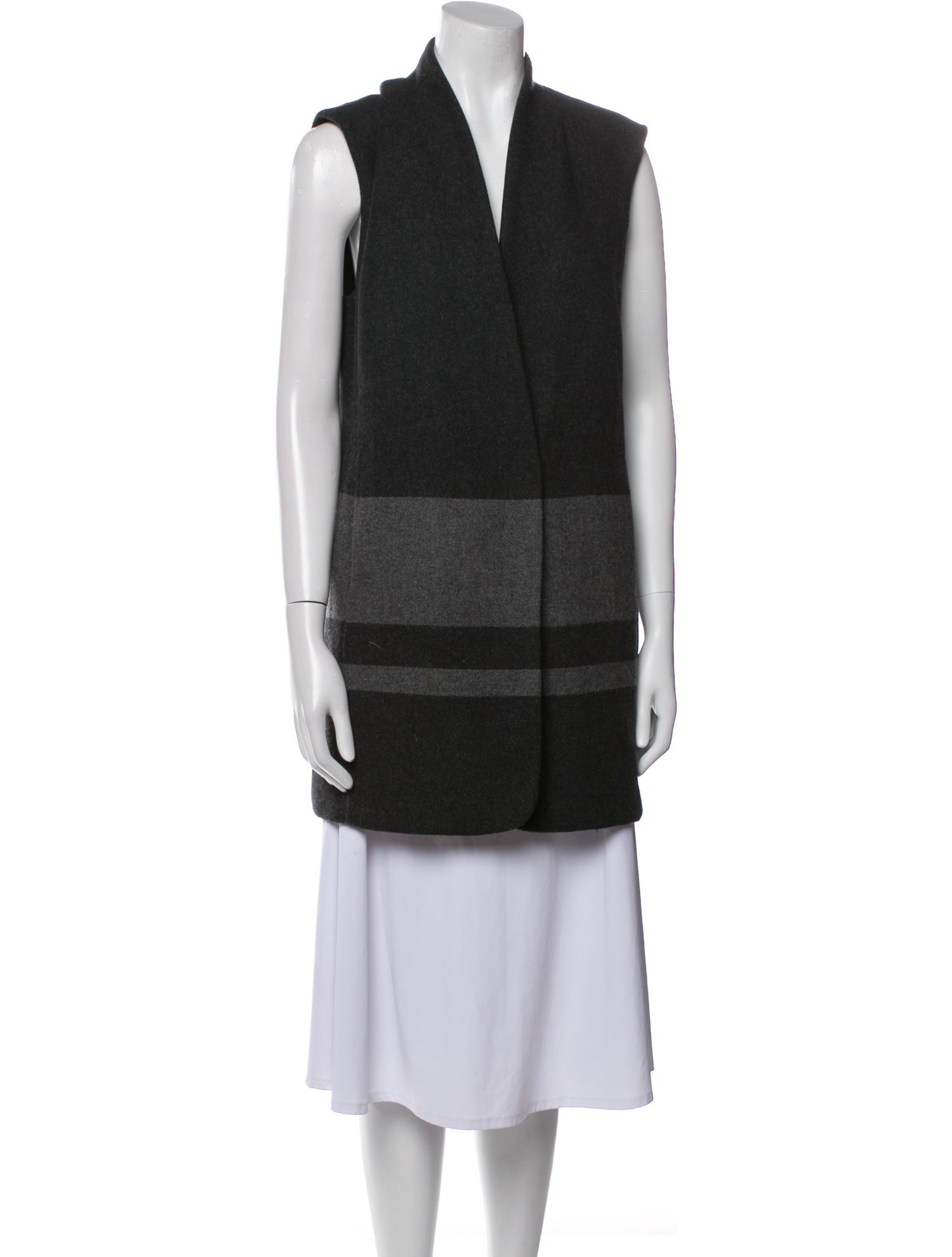 Vince Wool Striped Vest