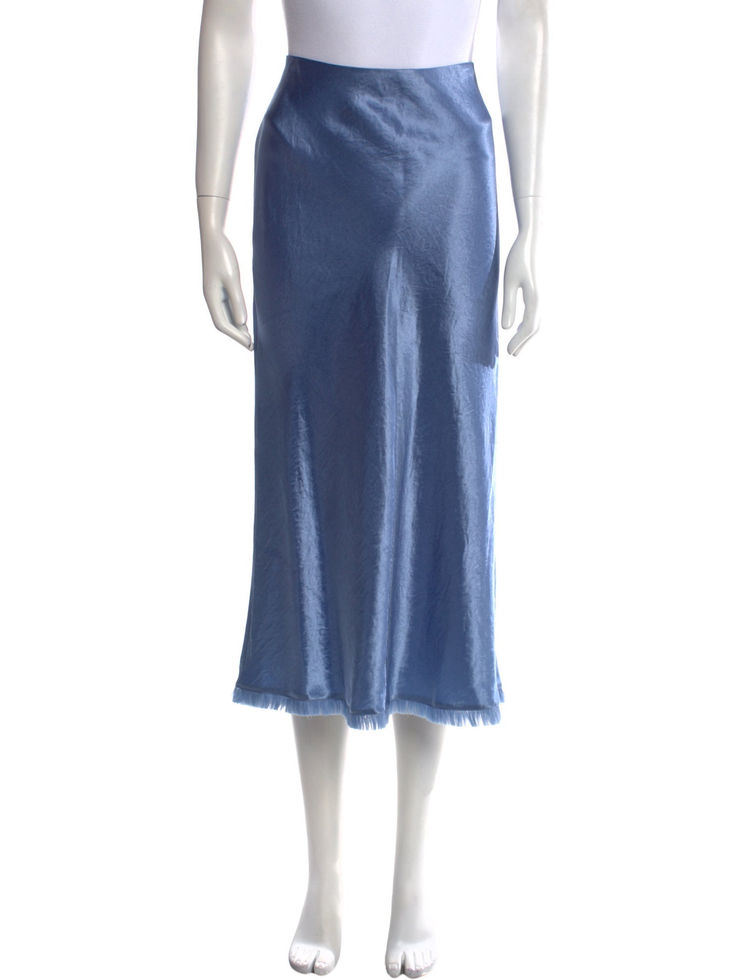 Vince Fringe Trim Accent Midi Length Skirt