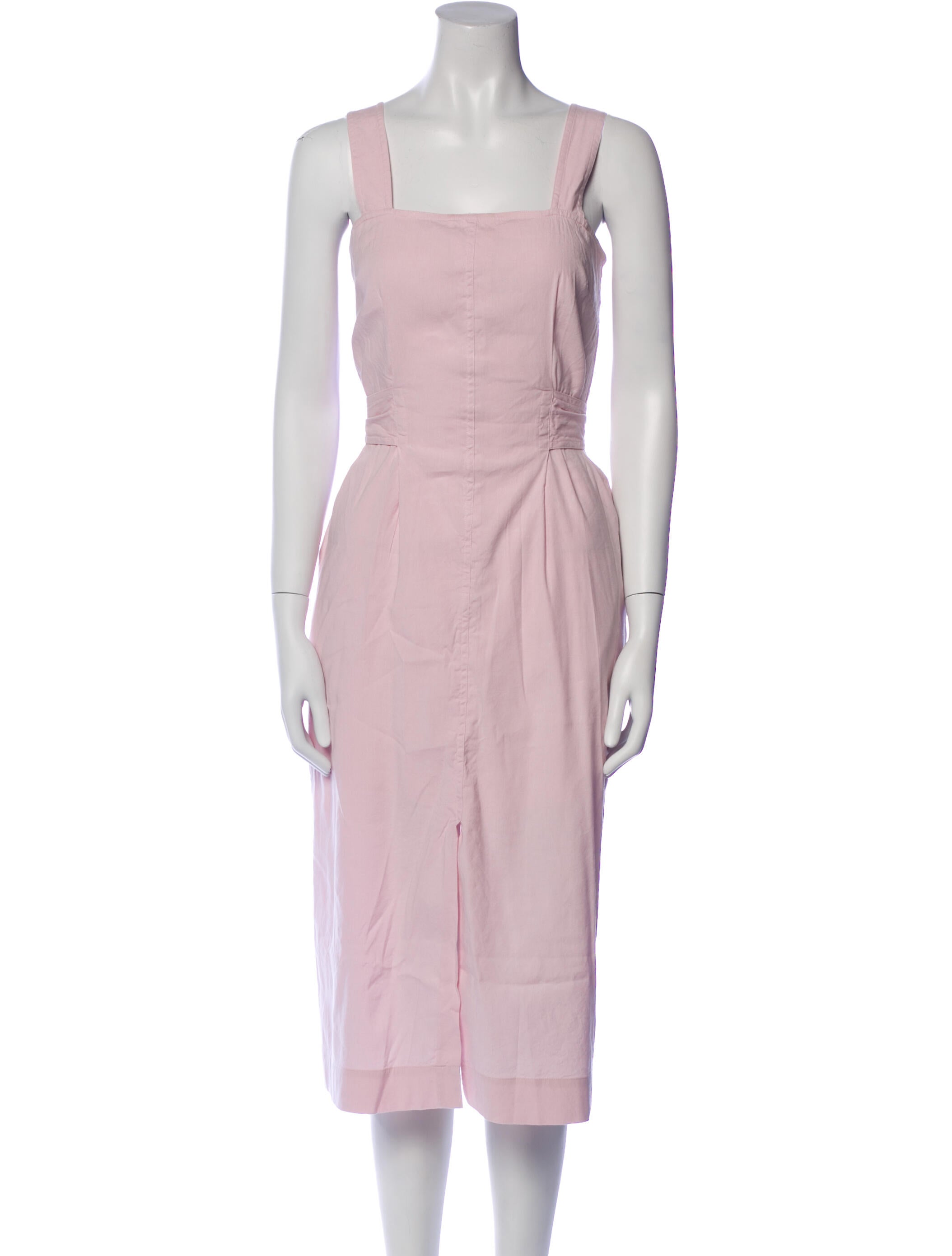 Vince Square Neckline Midi Length Dress