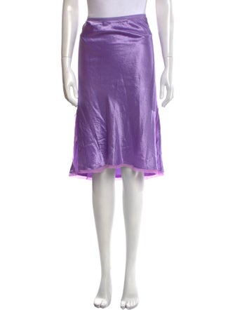 Vince Mesh Accents Knee-Length Skirt