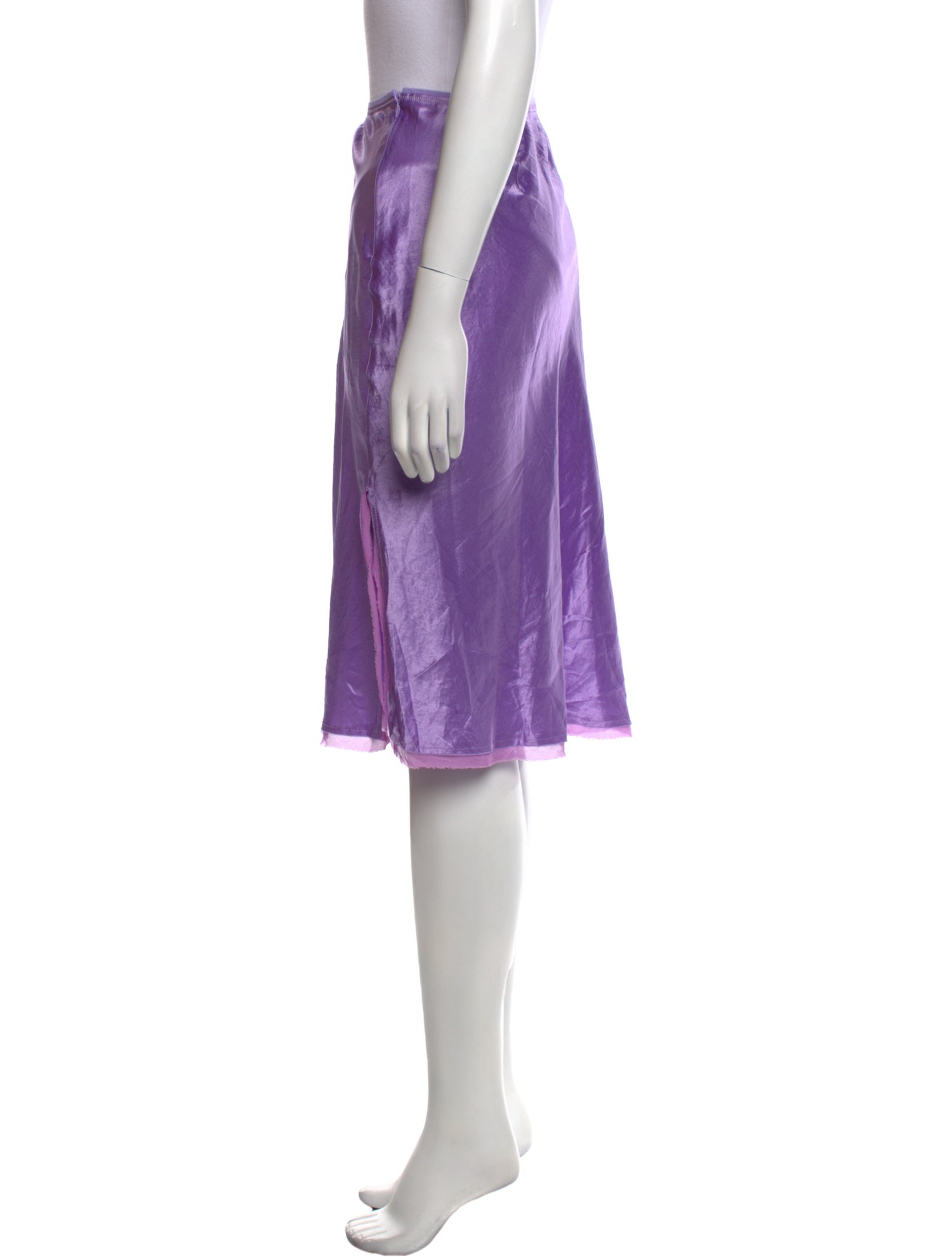 Vince Mesh Accents Knee-Length Skirt