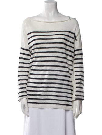 Vince Linen Striped Sweater